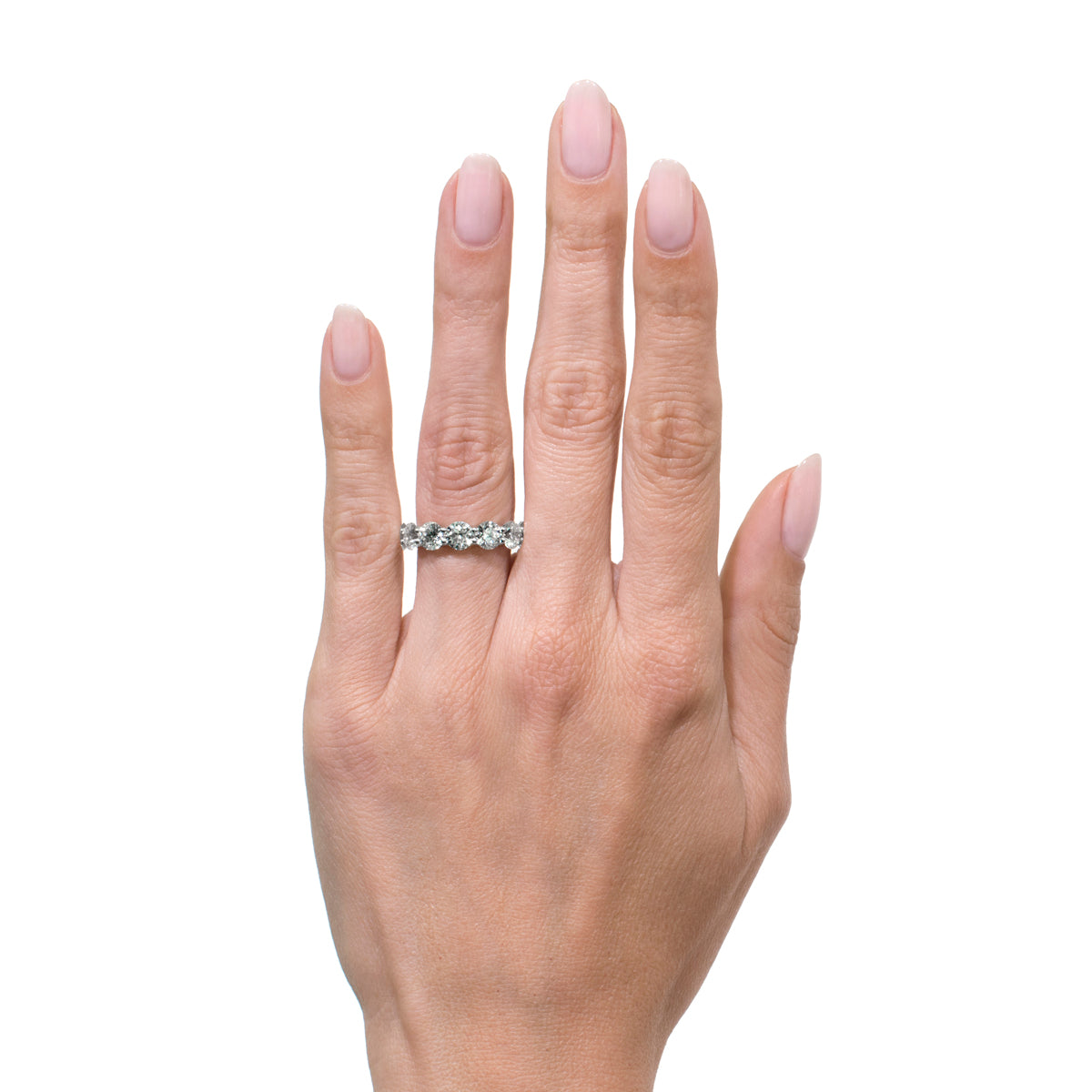 6.55ct Round Brilliant Cut Diamond Eternity Band in Platinum