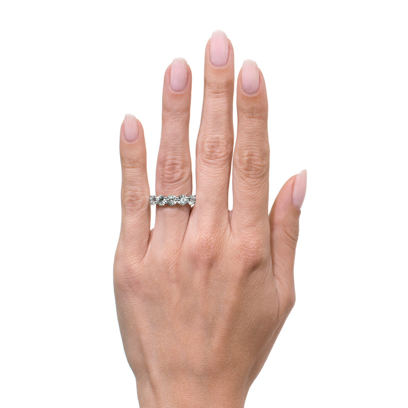 6.55ct Round Brilliant Cut Diamond Eternity Band in Platinum