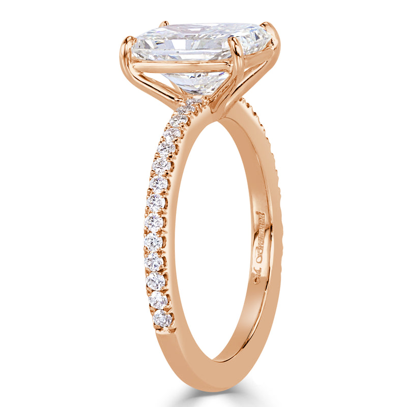 2.80ct Radiant Cut Diamond Engagement Ring