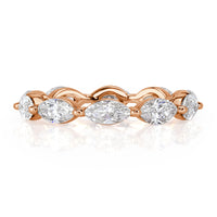 1.95ct Marquise Cut Diamond Eternity Band in 18k Rose Gold