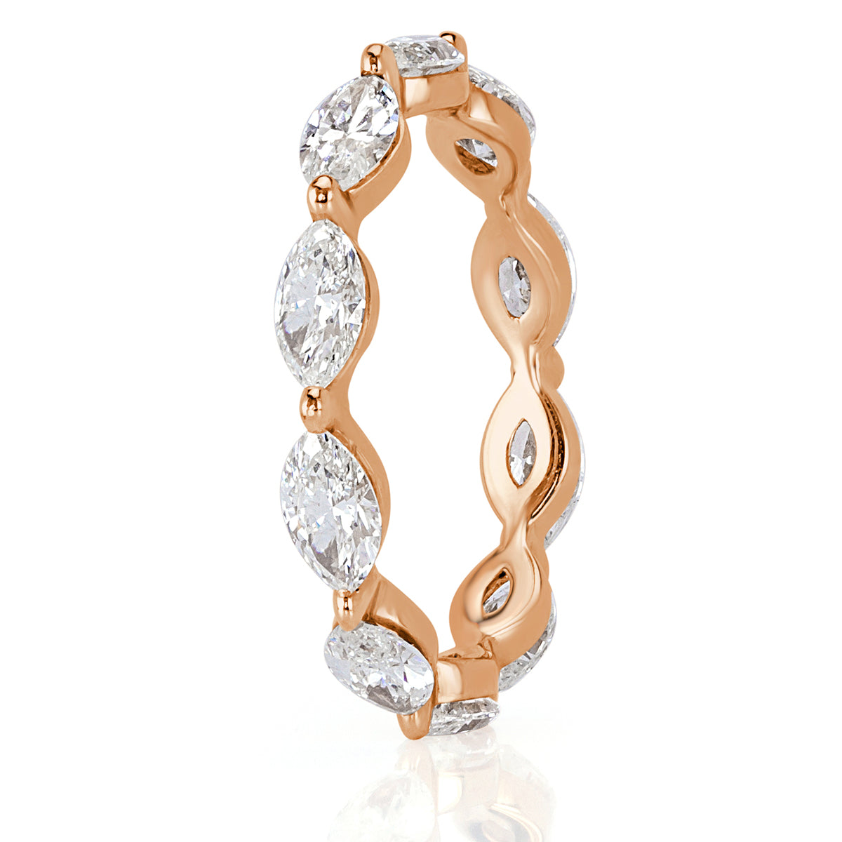 1.95ct Marquise Cut Diamond Eternity Band in 18k Rose Gold