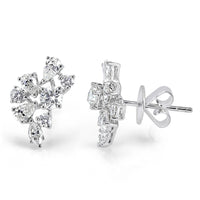 1.45ct Diamond Cluster Earrings