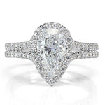 2.32ct Pear Shaped Diamond Engagement Ring