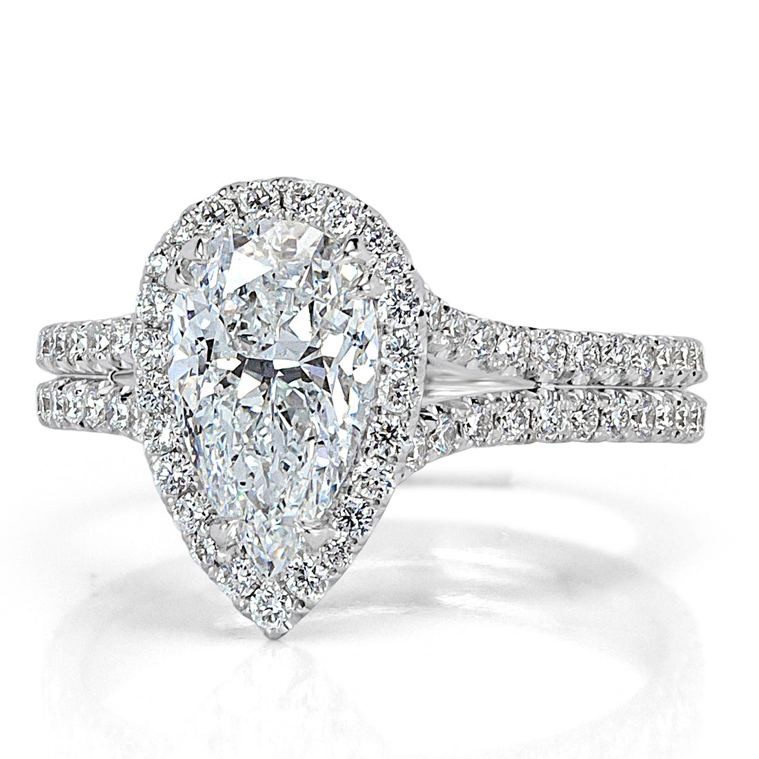 2.32ct Pear Shaped Diamond Engagement Ring