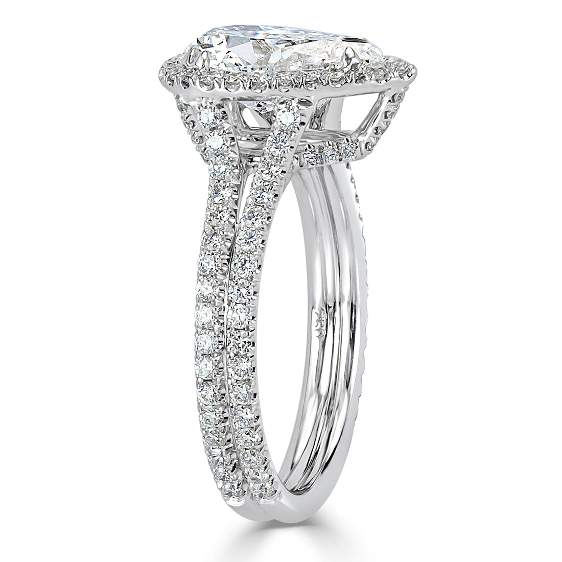 2.32ct Pear Shaped Diamond Engagement Ring