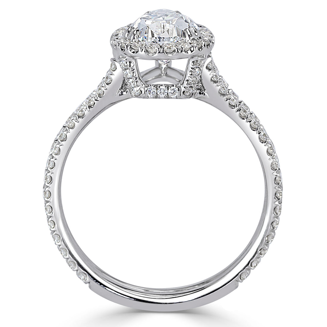2.32ct Pear Shaped Diamond Engagement Ring