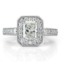 1.63ct Radiant Cut Diamond Wedding Set