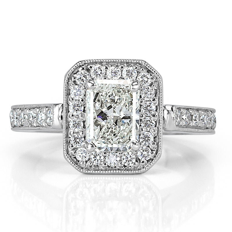 1.63ct Radiant Cut Diamond Wedding Set