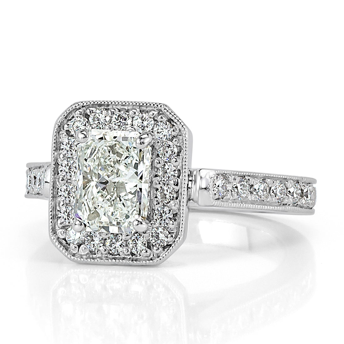 1.63ct Radiant Cut Diamond Wedding Set