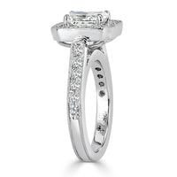 1.63ct Radiant Cut Diamond Wedding Set