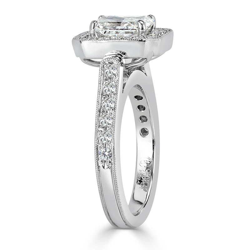 1.63ct Radiant Cut Diamond Wedding Set