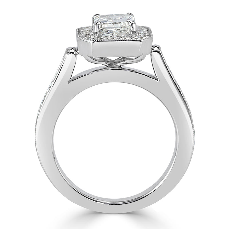 1.63ct Radiant Cut Diamond Wedding Set