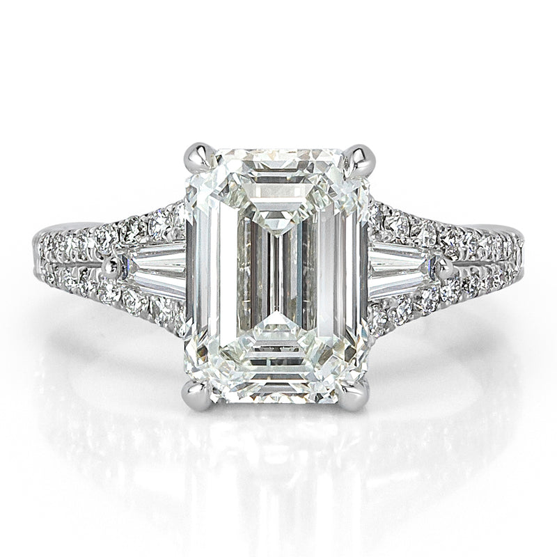 3.20ct Emerald Cut Diamond Engagement Ring