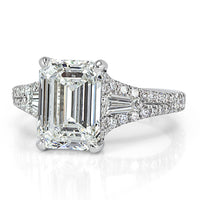 3.20ct Emerald Cut Diamond Engagement Ring