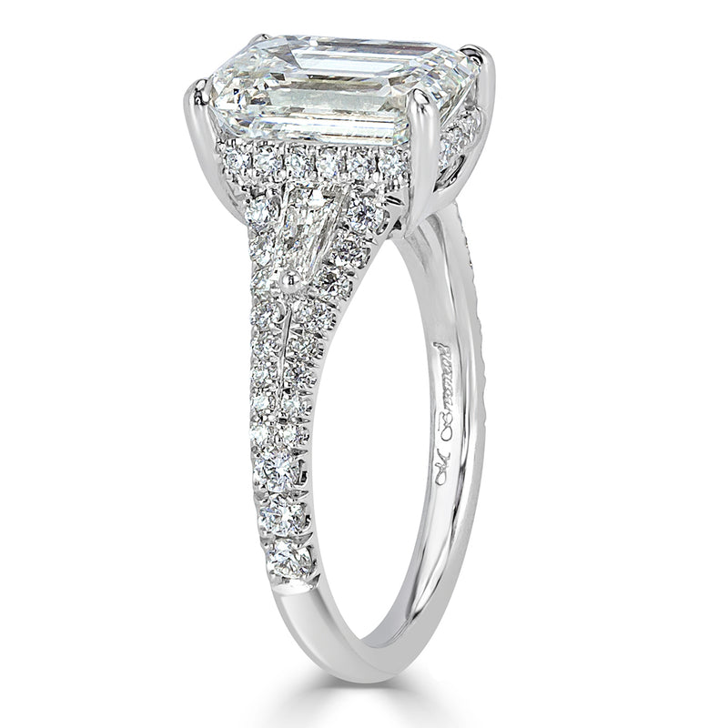 3.20ct Emerald Cut Diamond Engagement Ring