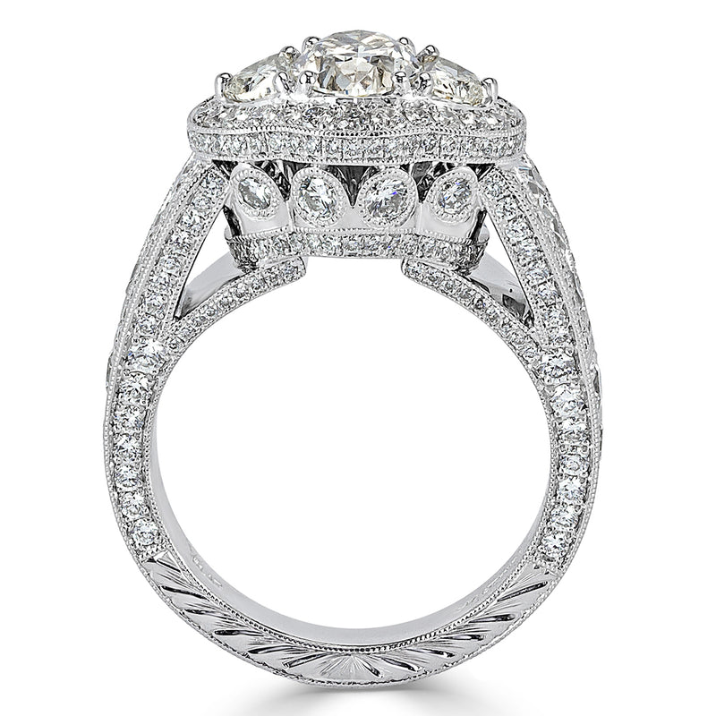 5.09ct Oval Cut Diamond Engagement Ring