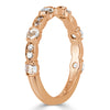 0.60ct Rose Cut Diamond Wedding Band in 18k Rose Gold