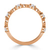 0.60ct Rose Cut Diamond Wedding Band in 18k Rose Gold