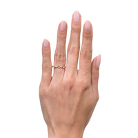 0.60ct Rose Cut Diamond Wedding Band in 18k Rose Gold