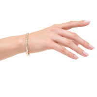 2.78ct Baguette Cut Diamond Flexible Bracelet in 14k Yellow Gold