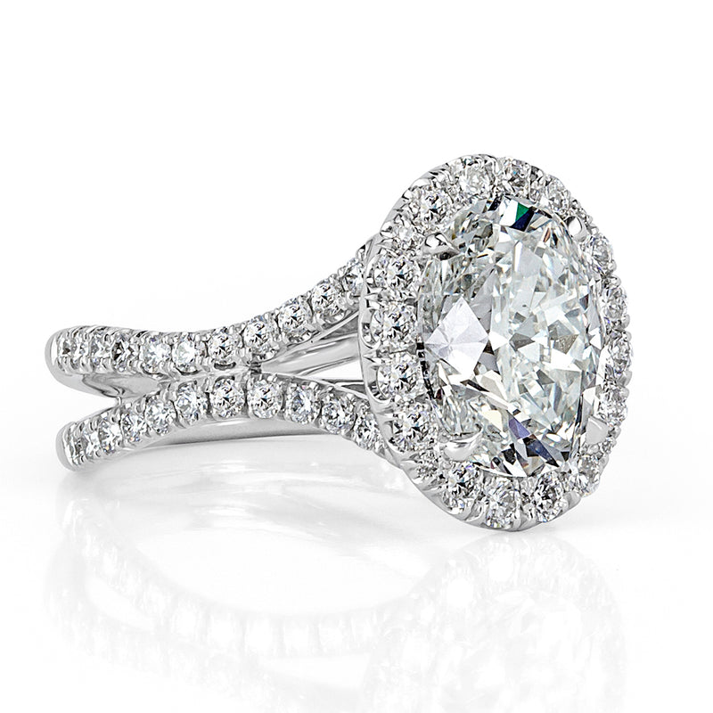 3.32ct Oval Cut Diamond Engagement Ring