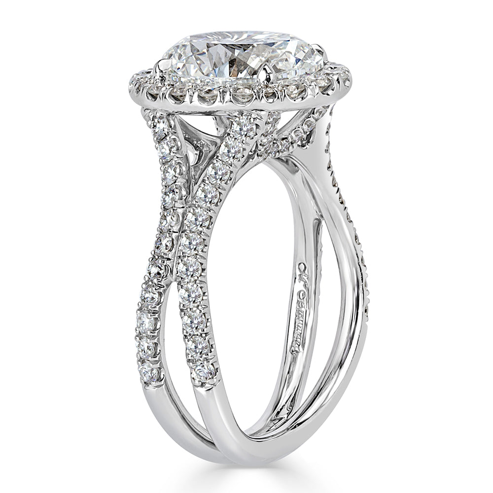 3.32ct Oval Cut Diamond Engagement Ring