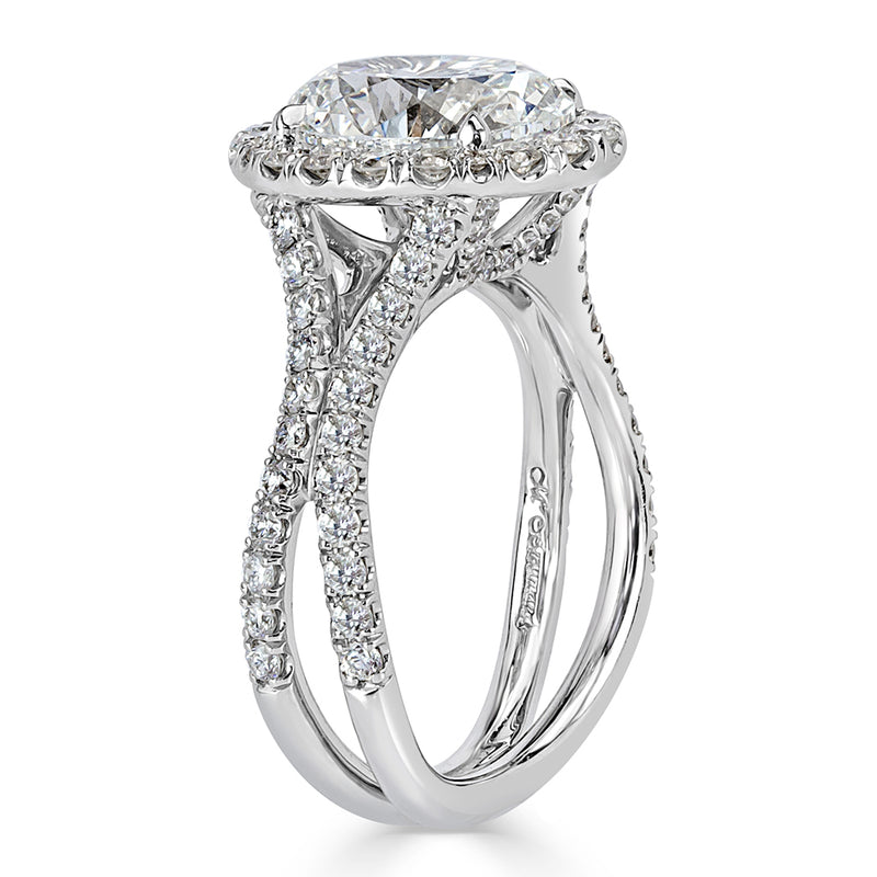 3.32ct Oval Cut Diamond Engagement Ring