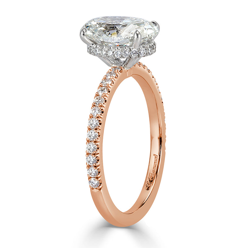 3.02ct Oval Cut Diamond Engagement Ring