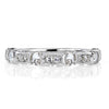 0.60ct Rose Cut Diamond Wedding Band in 18k White Gold