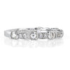 0.60ct Rose Cut Diamond Wedding Band in 18k White Gold