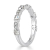 0.60ct Rose Cut Diamond Wedding Band in 18k White Gold