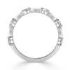 0.60ct Rose Cut Diamond Wedding Band in 18k White Gold