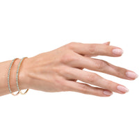 1.00ct Round Brilliant Cut Diamond Bangle Bracelet in 14k Yellow Gold