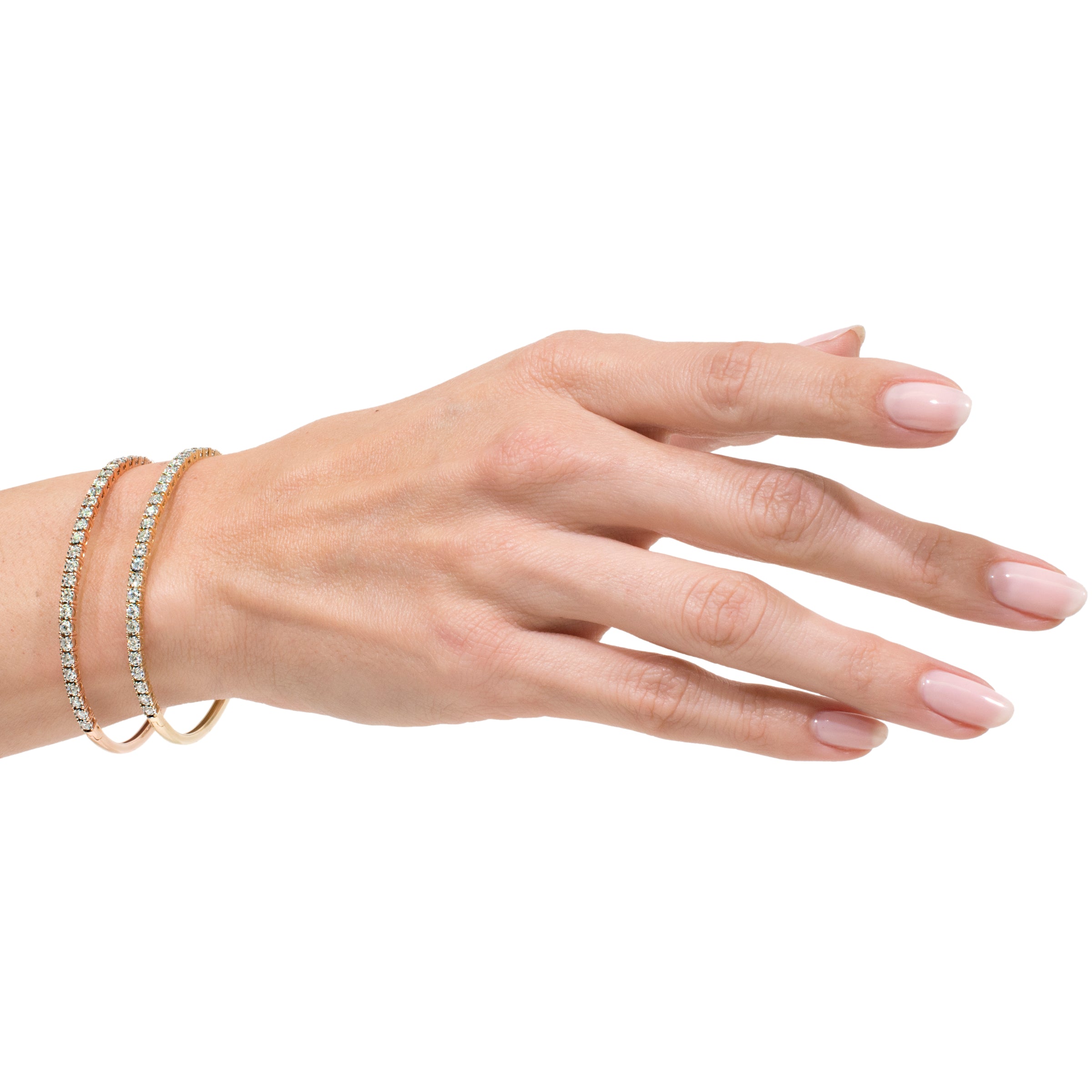 1.00ct Round Brilliant Cut Diamond Bangle Bracelet in 14k Yellow Gold