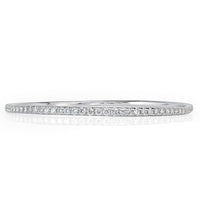 1.10ct Round Brilliant Cut Diamond Bangle Bracelet in 14k White Gold