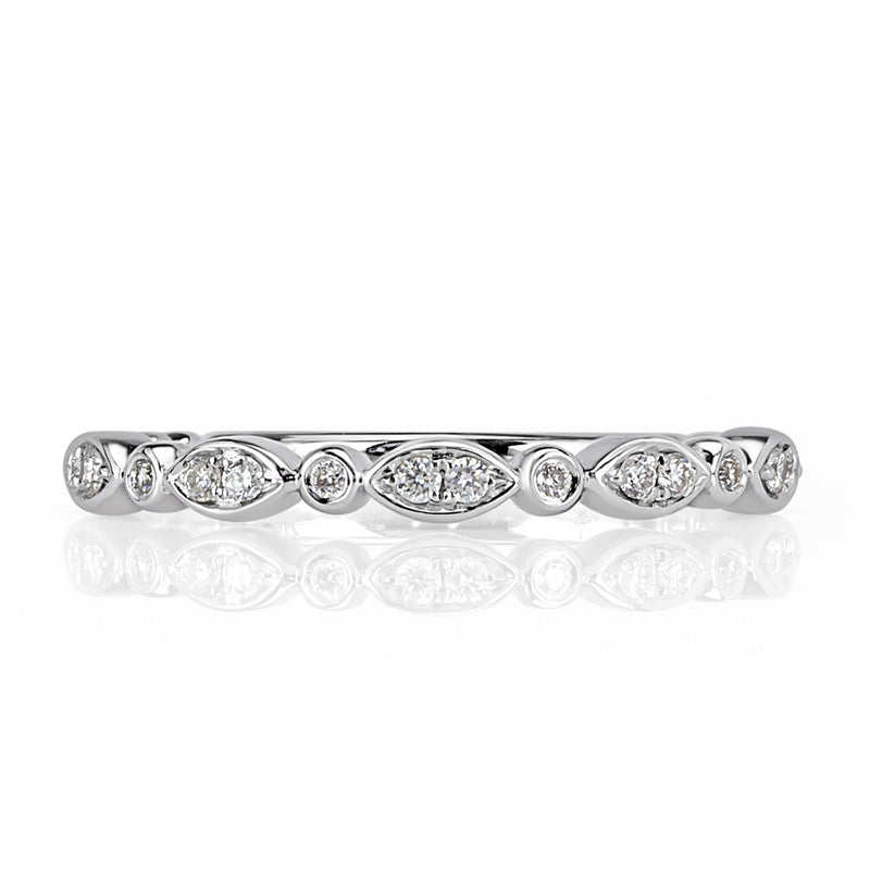 0.10ct Round Brilliant Cut Diamond Band in 14k White Gold