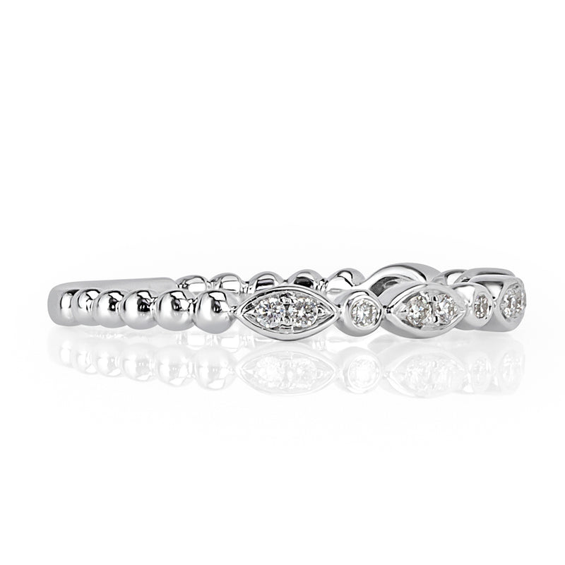 0.10ct Round Brilliant Cut Diamond Band in 14k White Gold