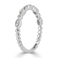 0.10ct Round Brilliant Cut Diamond Band in 14k White Gold