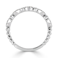 0.10ct Round Brilliant Cut Diamond Band in 14k White Gold