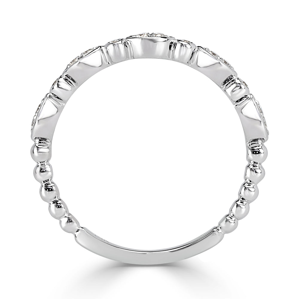 0.10ct Round Brilliant Cut Diamond Band in 14k White Gold