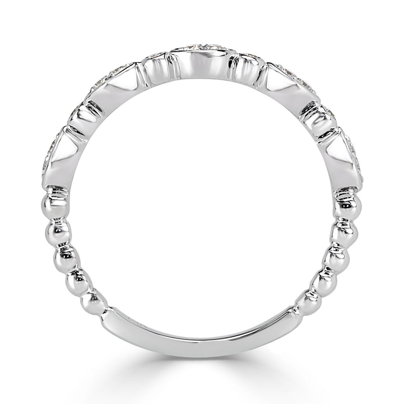 0.10ct Round Brilliant Cut Diamond Band in 14k White Gold