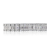 5.00ct Baguette and Round Brilliant Cut Diamond Tennis Bracelet
