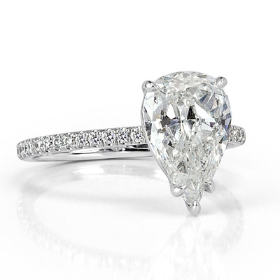 2.87ct Pear Shaped Diamond Engagement Ring