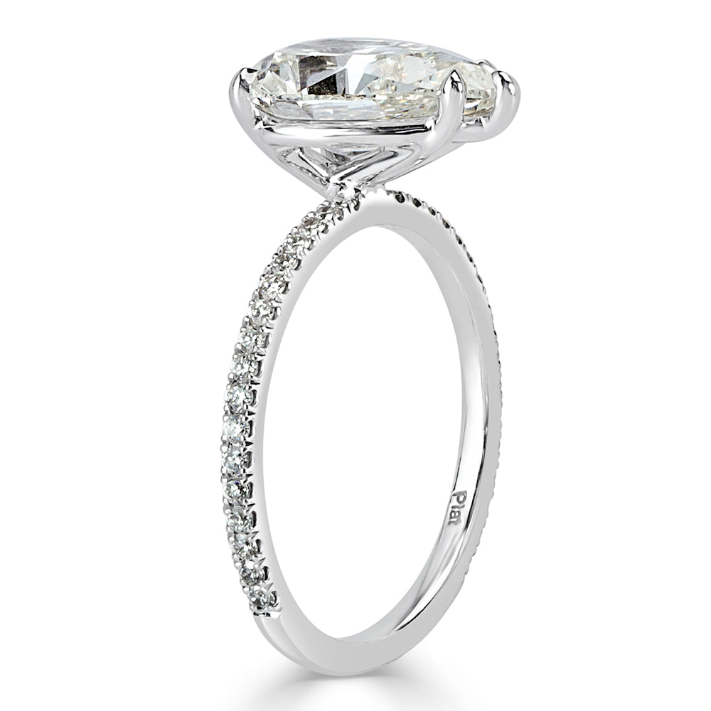 2.87ct Pear Shaped Diamond Engagement Ring