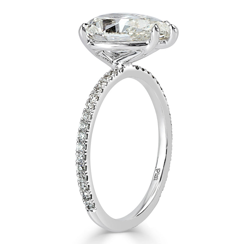 2.87ct Pear Shaped Diamond Engagement Ring