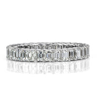 3.20ct Emerald Cut Diamond Eternity Band in Platinum