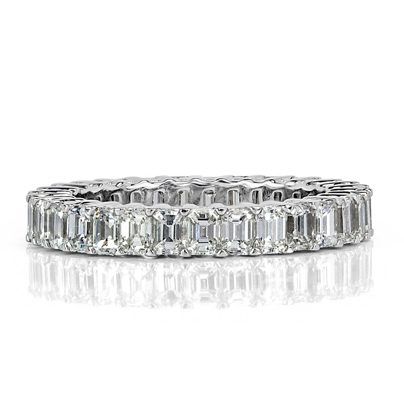 3.20ct Emerald Cut Diamond Eternity Band in Platinum