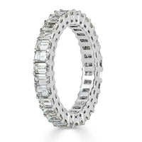 3.20ct Emerald Cut Diamond Eternity Band in Platinum