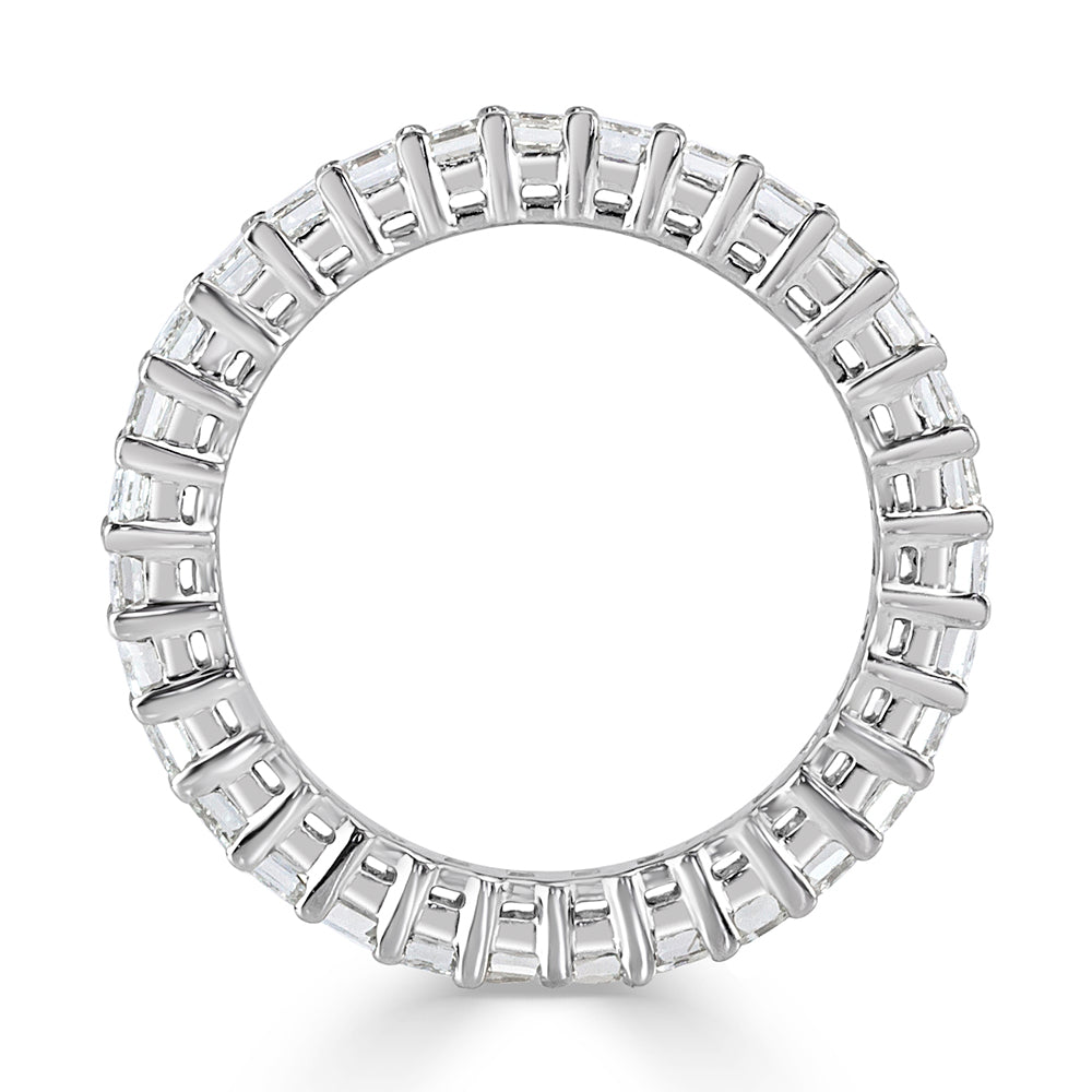 3.20ct Emerald Cut Diamond Eternity Band in Platinum