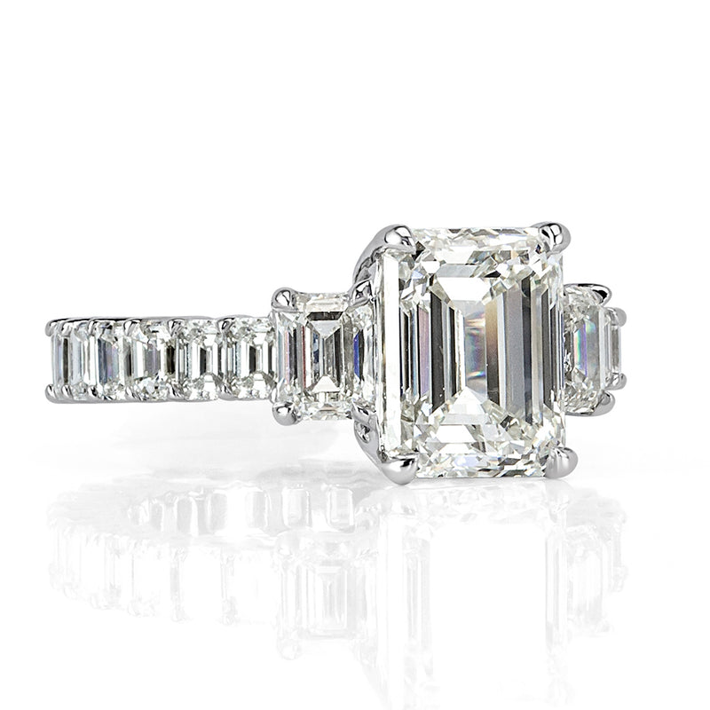 6.95ct Emerald Cut Diamond Eternity Engagement Ring